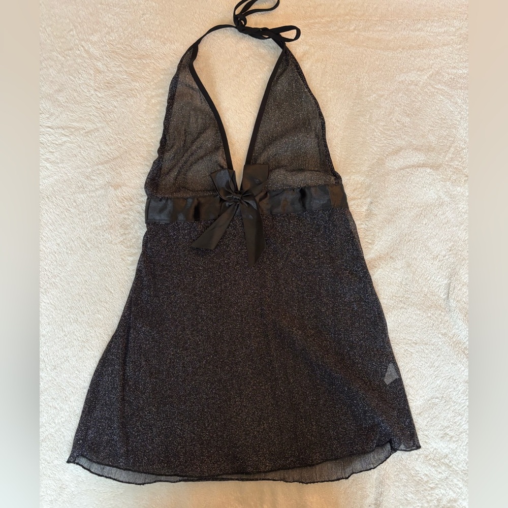 Black Sheer babydoll top